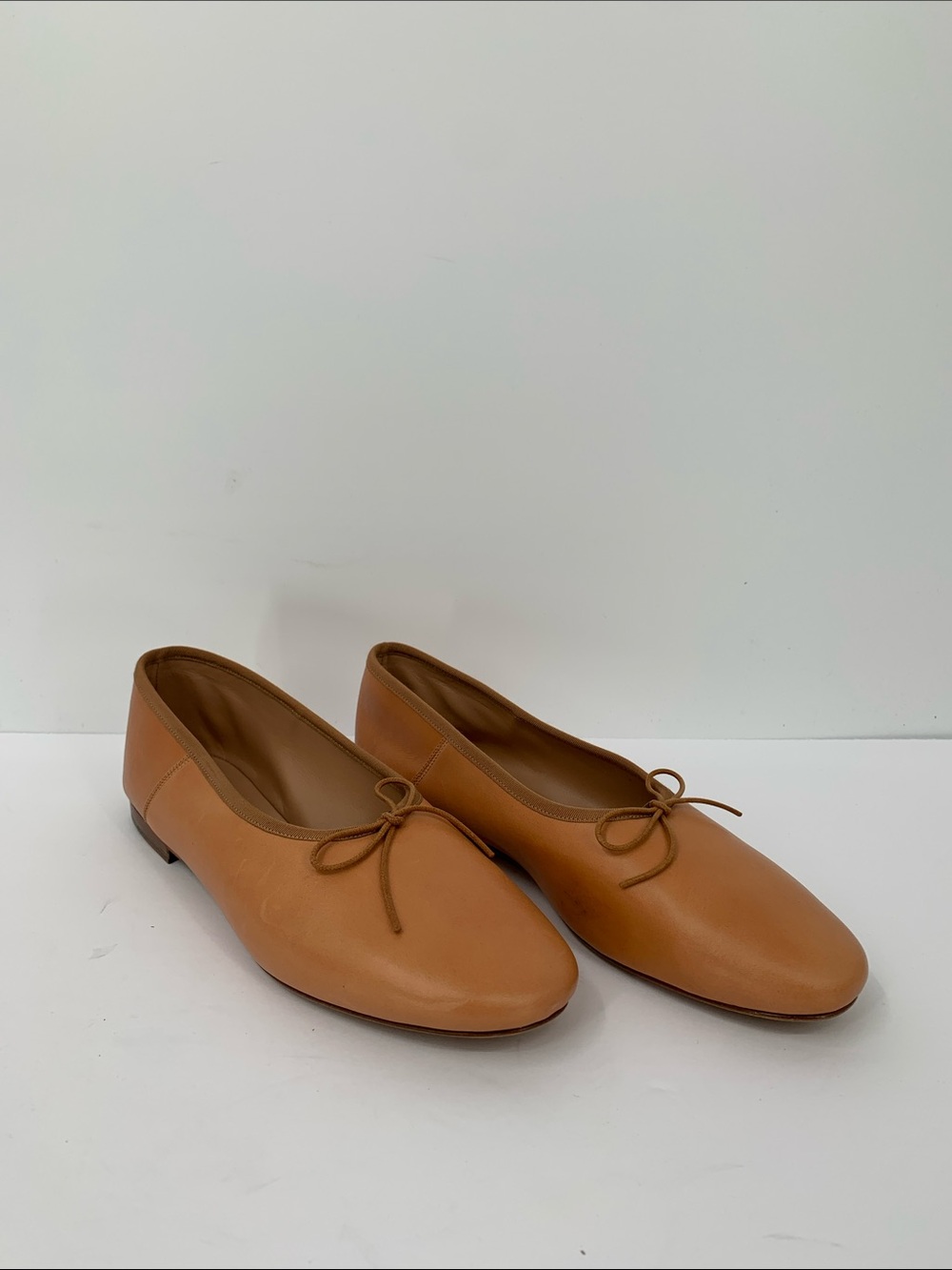 Mansur Gavriel Dream ballet flat shoe leather slip-on bow preppy brown new 39 9 - Picture 3 of 8